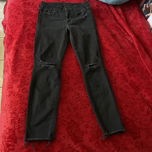 MOTHER Looker Ankle Fray Guilty As Sin Jean Size 27 - Picture 1 of 11